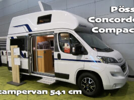 Campervan Pössl Concorde Compact | doar 541 cm | baie mare și pat de 215 cm