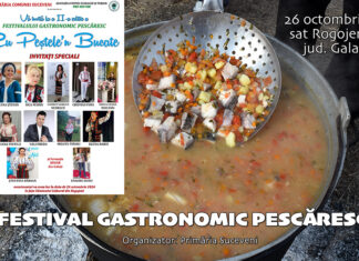 🐟 Festival gastronomic pescăresc ”Cu Peştele’n Bucate” | sat Rogojeni, jud. Galați