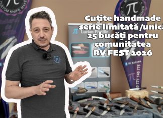 Lucian Pintilie (Pi Knives) aduce la RV Fest 2026 o serie limitată de doar 25 de cuțite handmade pentru comunitatea RV Fest