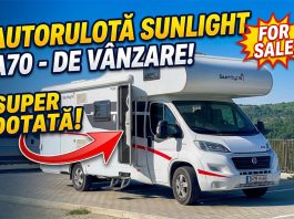 🔥FOR SALE! 🚐 Autorulotă Sunlight A70 (2019) – Alcove, Fiat 2.3, 130 CP | Foarte bine echipată!