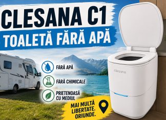 Clesana C1 – Prima toaletă mobilă fără apă, cu sistem de sigilare în pungi sanitare